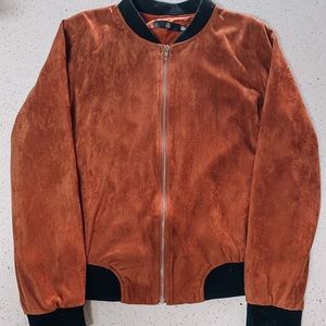 Misguided Suede Bomber Jacket